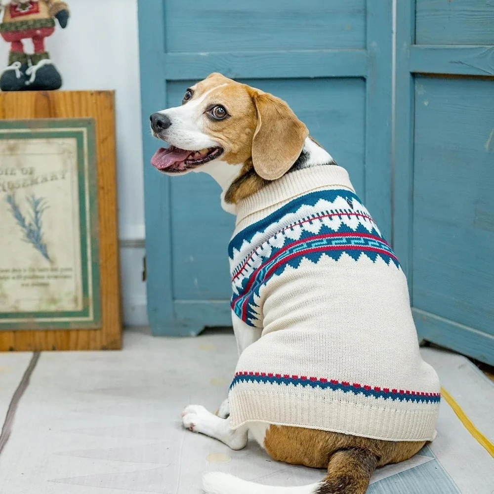 BingPet XL‎ Size Dog Sweater New Knit Turtleneck with Leash Hole